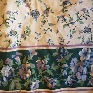 Martex purple blu floral full dbl flat fitted set